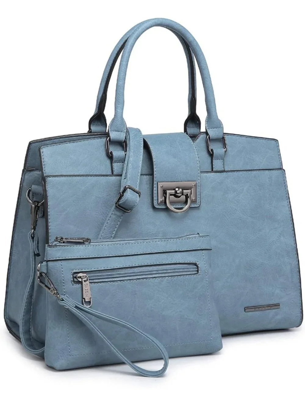 Stylish Monogram Satchel & Tote Set for Women - Large Shoulder Handbags, Work